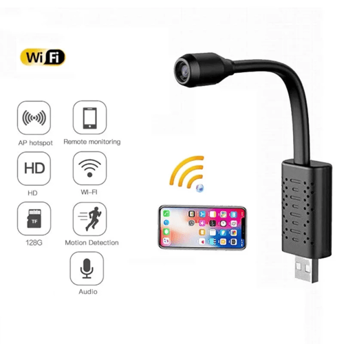 Mini cámara WiFi 1080P con detección de movimiento para seguridad