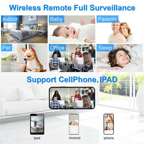 Cámara Reloj WiFi 4K con Visión Nocturna IR y Alarma - OMNIVA