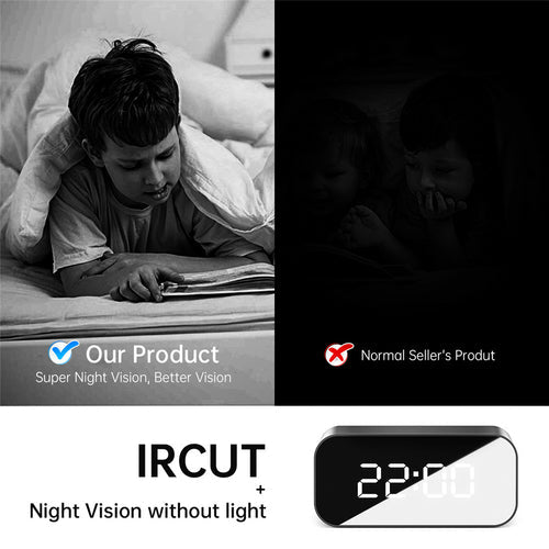 Cámara Reloj WiFi 4K con Visión Nocturna IR y Alarma - OMNIVA