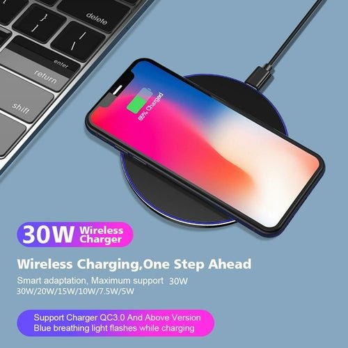Dragon W9 Cargador Inalámbrico 30W Ultra Delgado - OMNIVA