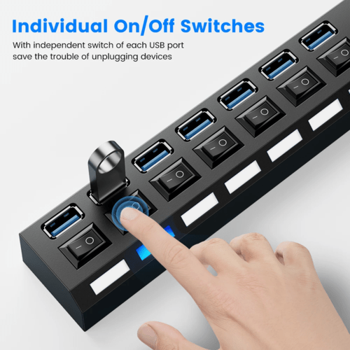 Hub USB 3.0 Multipuerto Divisor 4/7 Puertos Expansor - OMNIVA