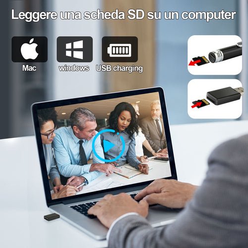 Mini Videocámara 1080P HD Deportiva DV DVR con Cámara Oculta en Bolígrafo - OMNIVA